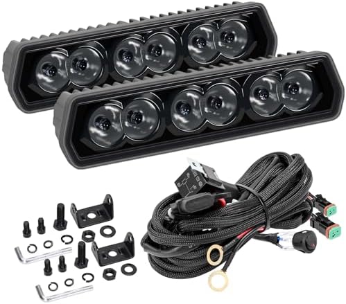 Led Flood Light Nilight LED Light Bar 2PCS 60W 4Inch Triple Row Spot Flood Combo Lights W/Wiring Kit Light Bars For Trucks - Foto 7