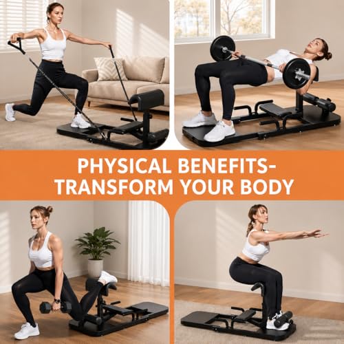 Image of seanleecore Hip Thrust & Squat Machine for Home - Multi-Function Glute Builder, Leg & Core Strengthening Equipment - Adjustable Sissy Squat, Hip Thrusts, Squat Assist Machine for Home Gym