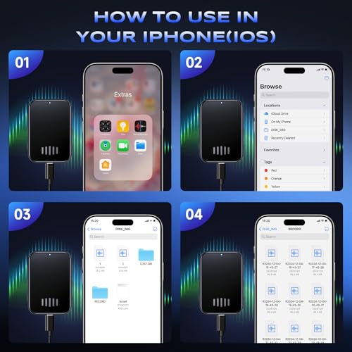 128G Magnetic Voice Recorder,Voice Recorder with Playback,Portable Digital Audio Recorder with 2330H Store,MP3 Player,Recording Device for Work, Meetings,Interviews,Lectures