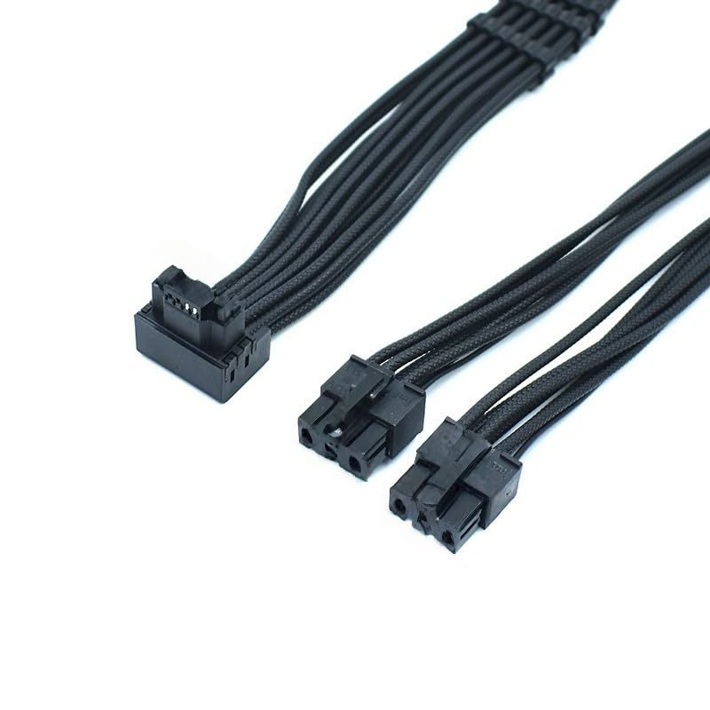 PSU 2 * 8Pin to 12V 16Pin PCIE 5.0 ATX3.0 600W Modular Power Cable, Suitable for P750GM P850GM P1000GM, Suitable for RTX40 Series (0.6m 16P UP Bend)