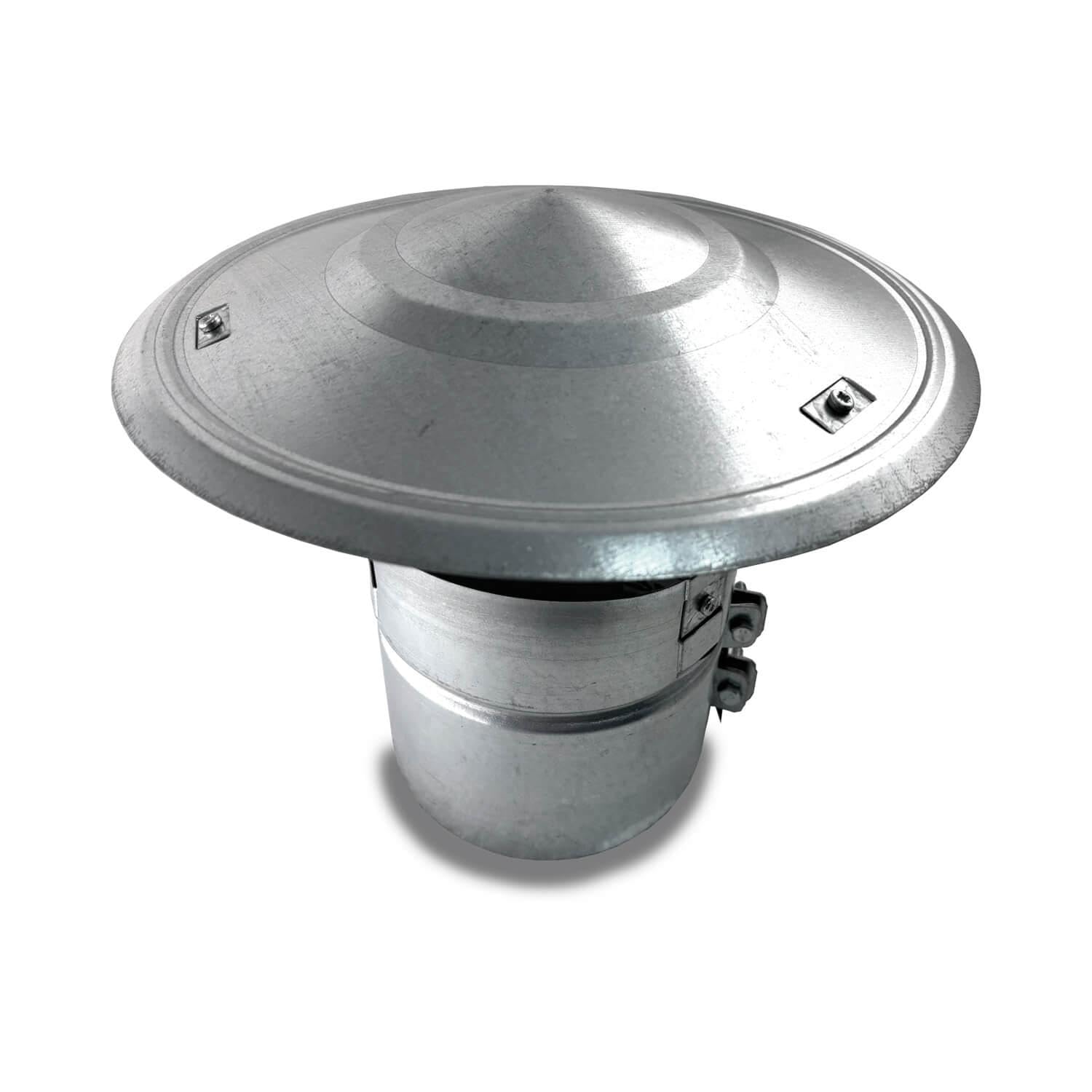 Sombrerete Chimenea 400mm Antilluvia Galvanizado - Sombrero Fijo para Tubos y Conductos - Caperuza Antipajaros Estufa Leña - Serie Lisa y Helicoidal