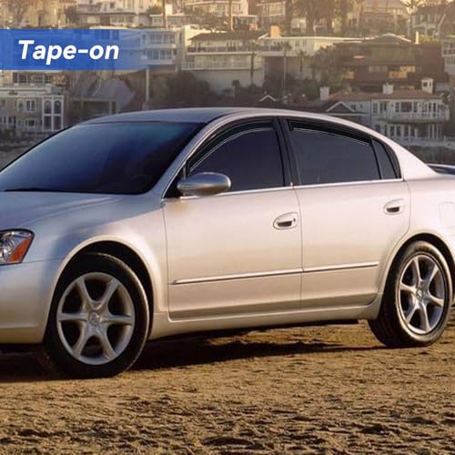Image of Window Visors Rain Guards for 2002 2003 2004 2005 2006 Nissan Altima, Out-Channel Window Vent Wind Deflectors Visors Shades for 02 03 04 05 06 Nissan Altima