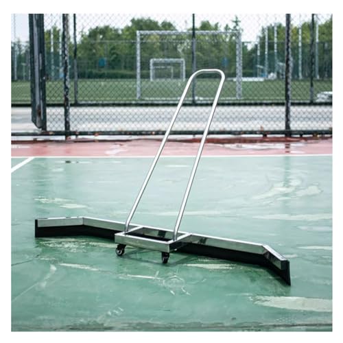 Barredora para canchas de baloncesto, limpiaparabrisas ligero para canchas de tenis con cuchilla de goma de repuesto, herramienta de limpieza de agua con mango largo para talleres, centros comercial