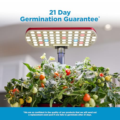 Image of AeroGarden Harvest Lite, Cherry Red | Soil-free Indoor Hydroponic Garden with LED Grow Light for Year-Round Gardening of up to 6 Herbs and Vegetables
