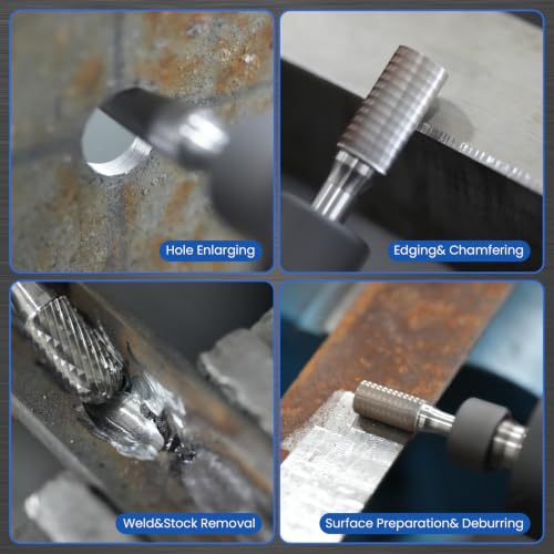 LU&MN Tungsten Carbide Burr Set, 1/4" Shank, 8 Pcs by LU&MN - Used condition - Image 9