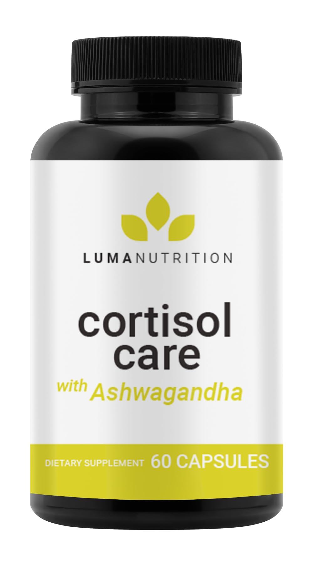 Luma Nutrition Cortisol Supplement - Ashwagandha Supplement + L-Theanine - Cortisol Reducer/Manager - 60 Capsules