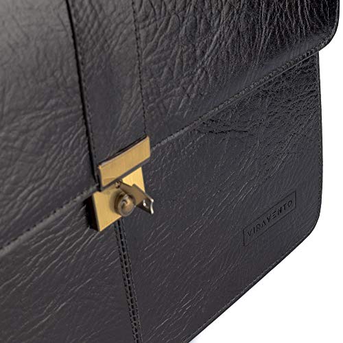 Maleta masculina de couro Master - Preto