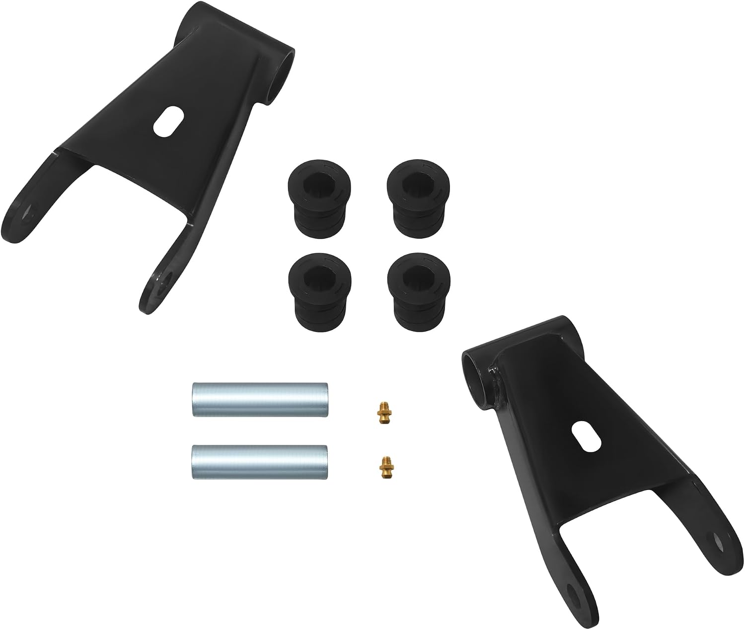 Shackles & Bushings Rear 1.5"Lowering Kit for Ford F-150 2021-2025 | Rear 1.5in Drop Shackles,For Ford F-150 2021 2022 2023 2024 2025 (2WD & 4WD),#M-3000-HB