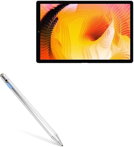 BoxWave Lápiz óptico compatible con Chuwi HiPad X - AccuPoint Active Stylus, lápiz digital electrónico con punta ultra fina, color plateado metálico