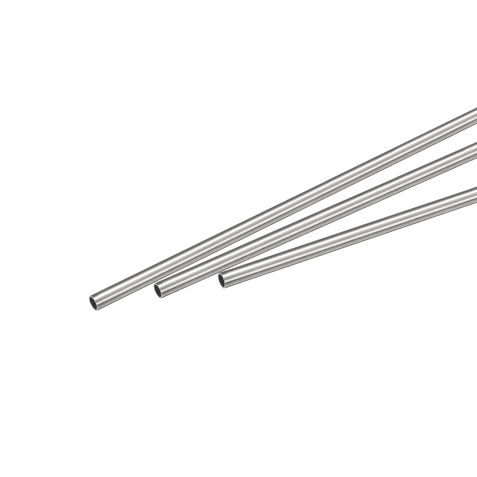 uxcell 304 Stainless Steel Capillary Tube, OD 3mm x 0.3mm Wall Thick 250mm Length Metal Tubing for Industry Machinery, 3Pcs