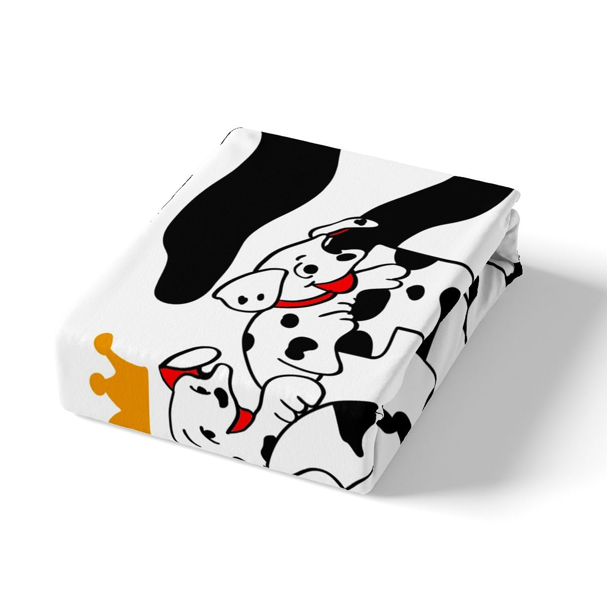Juego de Funda de edredón para niños, diseño de Animales dálmatas, tamaño Individual, Color Negro, Blanco, para Mascotas, Patas de Perro, Reversible, Adorable