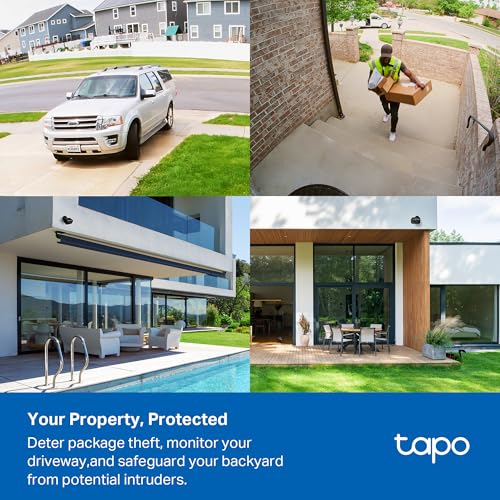 Tapo Outdoor Security Camera Wireless, 1080P, Up to 180-Day Battery, Free Person Detection, Custom Zones, Color Night Vision, SD/Could Storage, Wrks w/Alexa/Google, Ideal for Homeowners(C401) Black thumbnail 3