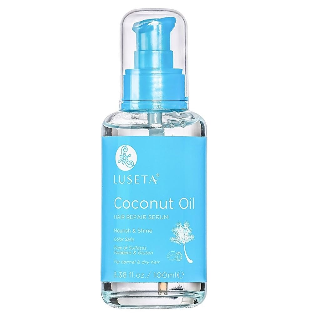 Luseta Hair Oil Hair Repair Serum Coconut Argan Marula Oil Sulfate Free Paraben Free (Coconut Oil) : Beauty & Personal C — beauty deal on Shopping With Noya