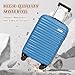 Aklsvion Luggage Set 3 Piece Luggage Set ABS hardshell Spinner Wheels Luggage Carry on Suitcase with Weekender bag & Toiletry bag（Skyblue）