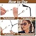 Larrel Eyeglasses Chain, 3PCS No Tail Adjustable Eyeglasses Strap Eye Glass Holders Around Neck Eyewear String Holder Retainer String Fashion Accessory for Men Women