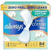 Always Pure Cotton Pads with Wings Regular