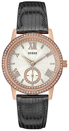 Preisvergleich Produktbild Guess Damen Analog Quarz Uhr mit Leder Armband W0642L3