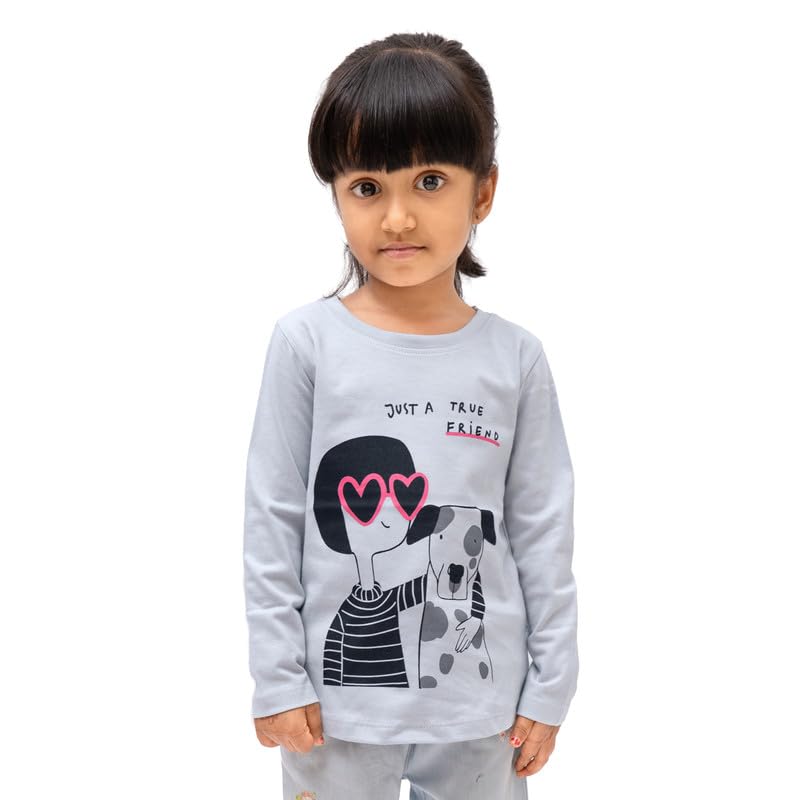 Image of Real Basics Girls Regular Fit Full Sleeves Tshirt (Pack of 3)