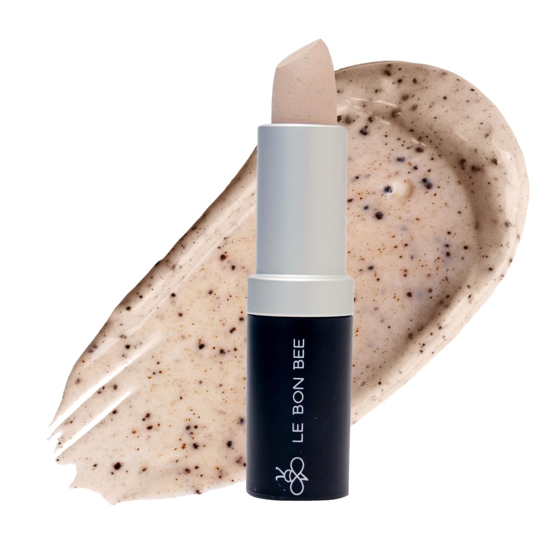 LE BON BEE Lip Exfoliator, Moisturizing Lip Scrub, Unisex, Fragrance Free, Cruelty Free, Paraben Free, Gluten Free, Made proudly in USA with love.