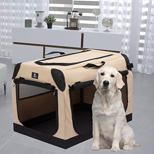 X-ZONE PET Foldable Soft Dog Crate 3-Door Pet Kennels for Dogs and Cats Sturdy Durable Pet Crate for Travel,Indoor&Outdoor Use Multiple Sizes (36-Inch) - Image 6