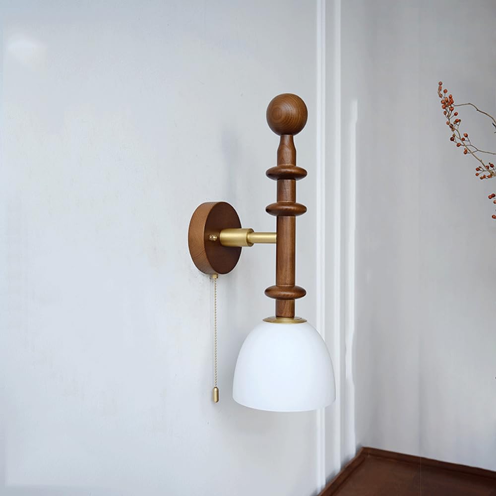 ITOSUI French Medieval Wall Lamp American Vintage All Copper Wall Lights Light Luxury Living Room Backdrop Sconces Entryway Bedroom Aisle Mounted Lighting Fixture (E14)