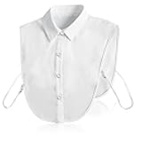 LBKNO White Collar, Fake Collar Removable Fashion Must-Have Accessory, Dickie Collar for Women Soft Comfort for Dresses, Sweaters, Uniforms & Work Suits