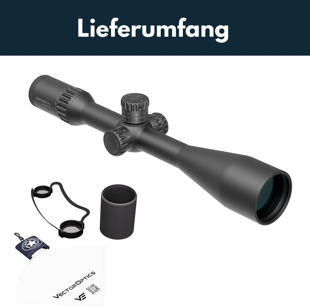 Package contents of Vector Optics SCOL-TE52 riflescope