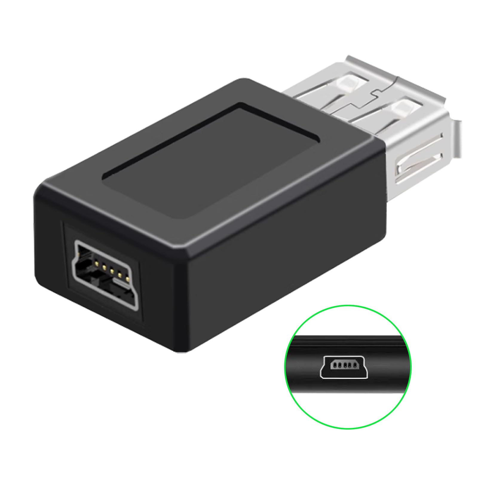 3-Pack USB 2.0 A Female to Mini B 5-Pin Female Adapter Converter - USB 2.0 Port Extender for Printers, Cameras & External Hard Drives