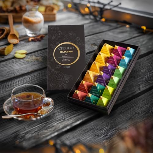 Image of Creano Organic Herbal Tea Gift Set inchOrganic Herbal Tea inch - 18 Pyramid Tea Bags in 9 Different Varieties - 45g*