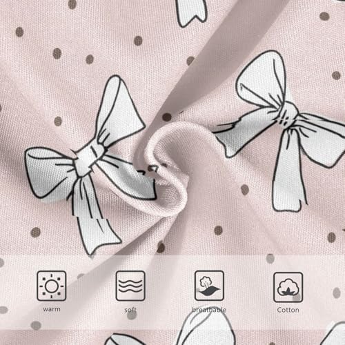 Wusikd Cute Bow Light Pink Girls' Underwear Cotton Girls Briefs Soft Toddler Underwear 2T3