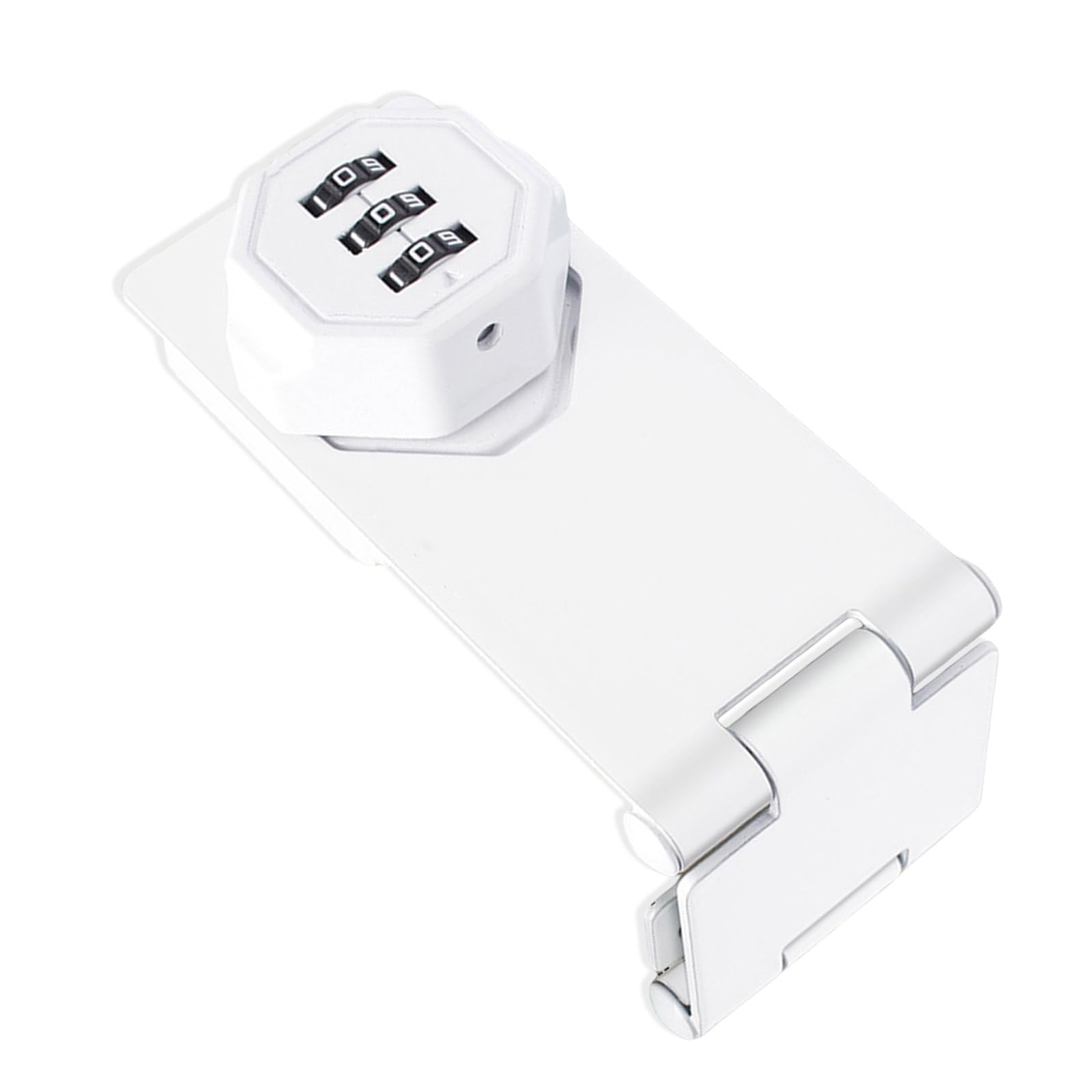 Crffz A Secure 5Inch Metal Hasp With Integrated Combination Multifunction Security Hasp For Cabinet Door & Small Entryways Keyless Entry