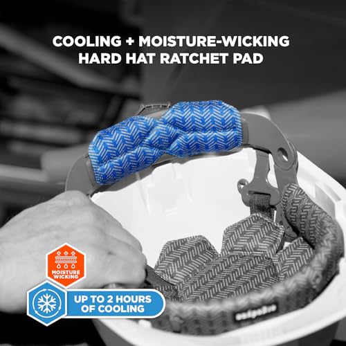 Ergodyne Chill-Its 6613 Moisture Wicking Hard Hat Ratchet Pad, Padded Cooling Microfiber, Fits Most Suspension Systems, 3-PK by Ergodyne - Image 2