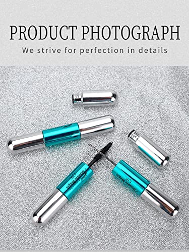 Bslwiasn 4D Silk Fiber Lash Double-Ends Mascara For Longer, Mascara Liquid Lash Extensions For Natural Lengthening&Thickening Effect,Diamond Shinning Mascara Cream Sparkling Top Coat Eyelash Mascara #TOP6