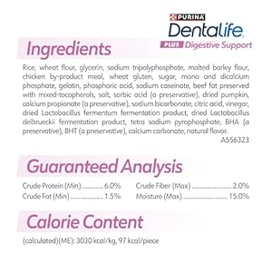 Dentalife Purina Plus Digestive Support Chicken and Pumpkin Flavor Large Dog Dental Chews  6 Ct Pouch  Cucciolini Doodles Dentalife purina plus digestive support chicken and pumpkin flavor large dog dental chews  6 ct Pouch   cucciolini doodles