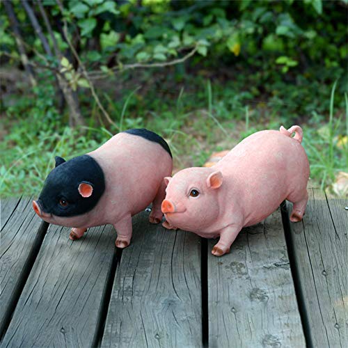 Animal Garden Gnomes Statue Cute Pig Funny Outdoor Sculpture Resin Lawn Ornaments Décor Indoor Outdoor Figurines For Garden And House (Cut Pig) #TOP3
