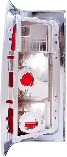 Miniatura 4 de Brock - Juego de luces traseras de repuesto para conductor y pasajero, borde rojo con carcasa cromada, compatible con cargador de camioneta