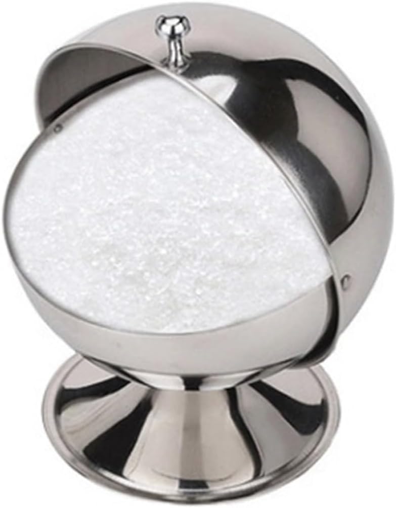 Stainless Steel Candy Jar Fondant Storage Box Modern Sugar Bowl for Home Kitchen and Unbreakable Seasoning Container for Parties and Cafes