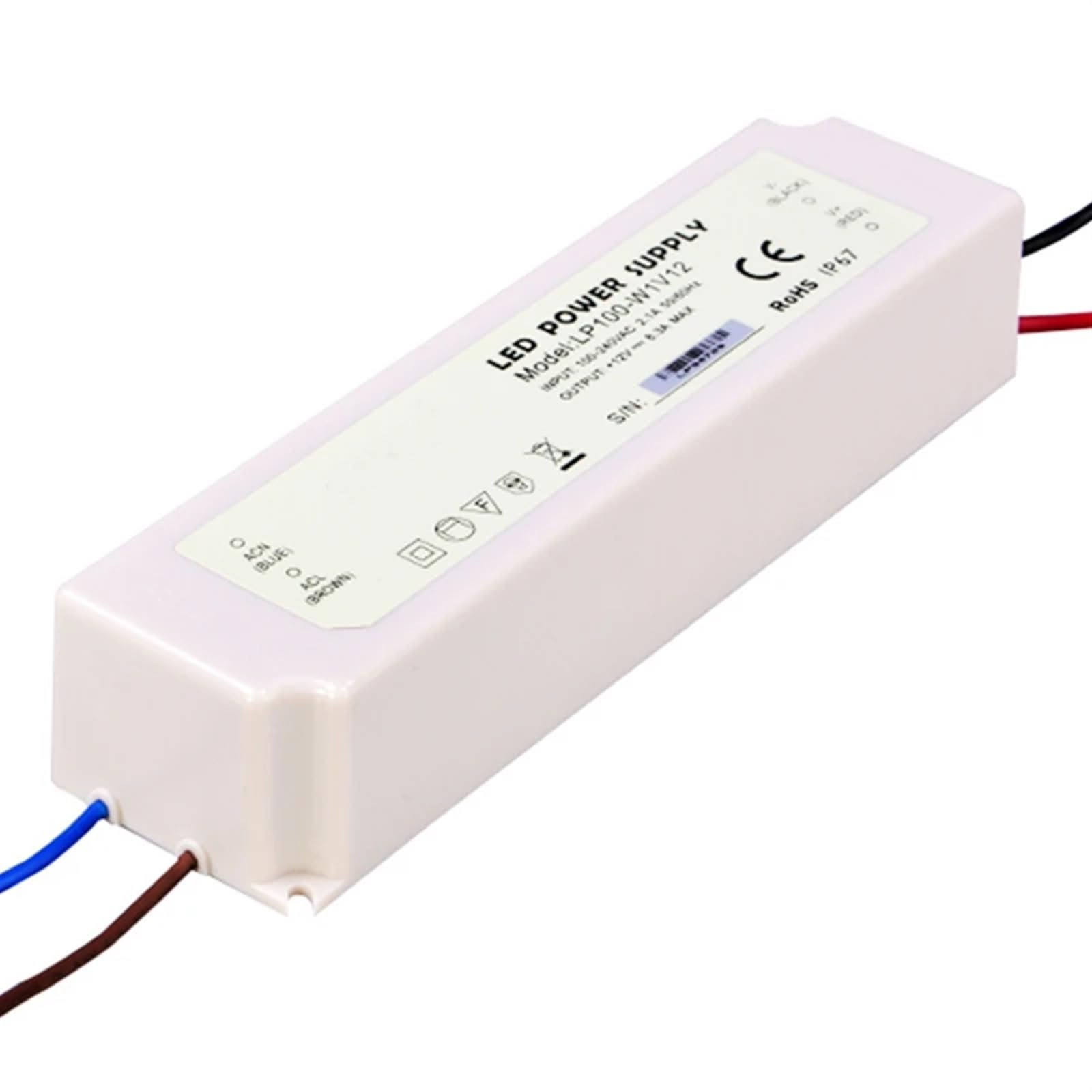 Driver LED di Potenza 100w 12v 8a Alimentatore Interruttore a Tensione costante Impermeabile 220v 230v AC-dc Trasformatore di Luce IP67