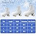 IFOYO Ice Skate Covers for Roller Skates, Easy-on Easy-Off Roller Skating Accessories for Figure, Speed and Recreational Skating, Washable Skatings Boot Covers for Youth and Adults, White, L (1 Pair)