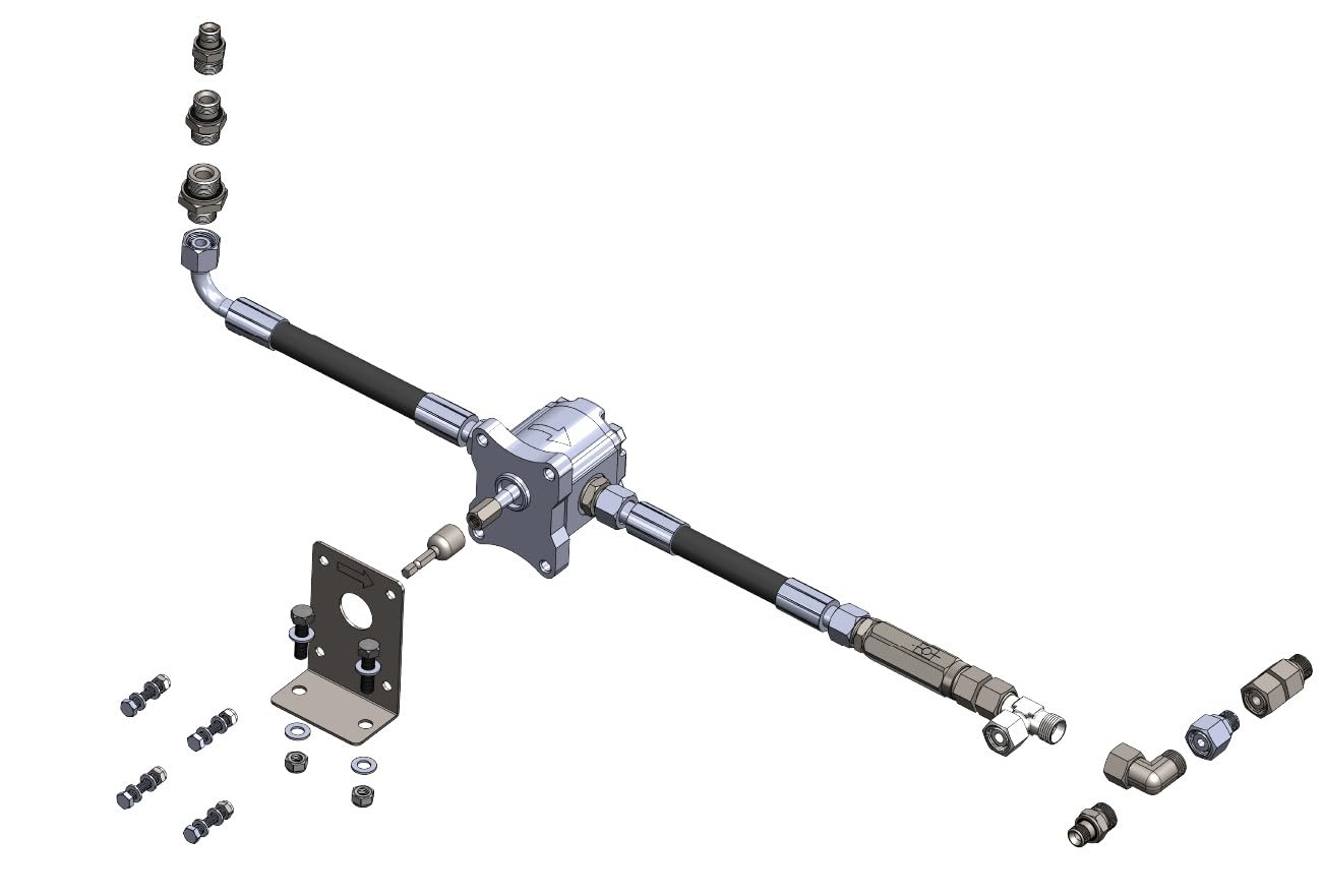 Anhängerpumpe Kipperpumpe Akkuschrauber PKW Kipper Anhänger Pumpe Hydraulikpumpe mit Halteplatte