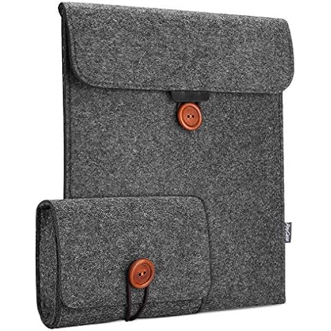 ProCase Bolsa Fieltro para iPad Pro 12.9" con Bolsillo Adicional - Negro Cover