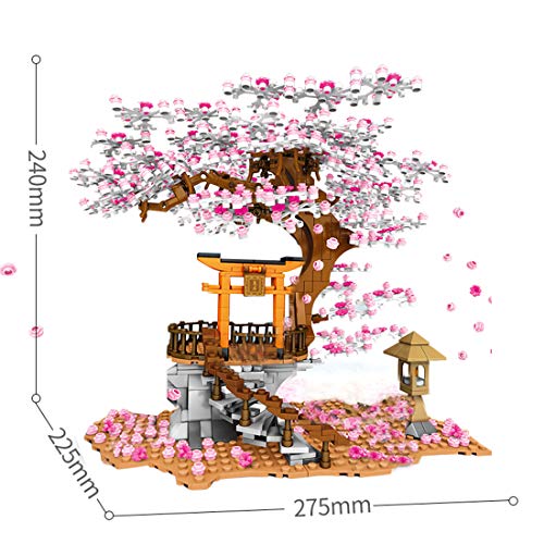 Koyae 1814 Teile Custom Sakura Baum Bausteine Set, DIY Landschaftsmodell Architektur Modell Konstruktionsspielzeug… – Bild 8
