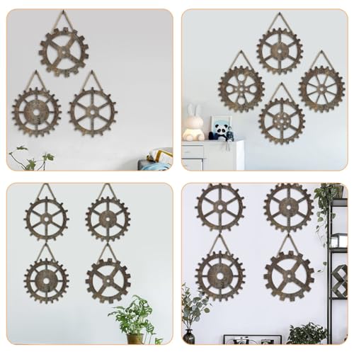 Engranajes de madera ligeros y compactos estilo retro industrial 4