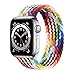 Correa Compatible para Apple Watch Band 44mm 42mm 38mm 40mm Correa de Repuesto Solo Loop Trenzada de Nailon Elástico de Eela de Silicona con para iWatch Series 6/SE/5/4/3/2/1 para hombres y mujeres