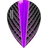 Harrows Quantum Dart Flights - 100 Micron - Pear - 3D Effect - 1 Set (3) (Purple)