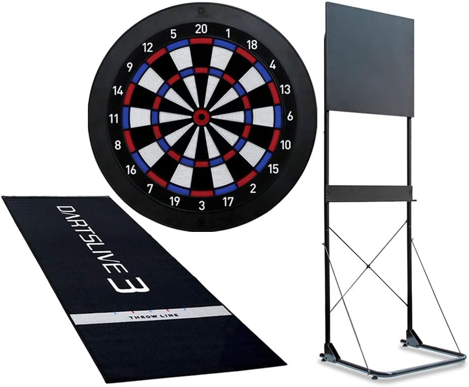 DARTSLIVE Darts Set, DARTSLIVE Home, D.craft Dart Stand Artemis, DARTSLIVE3 Throw Mat, Black, Round