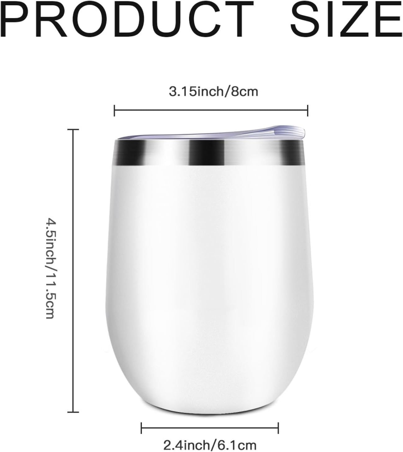 Customize Photo Text Logo Wine Tumblers 12oz Personalized Stainless Steel Travel Mug with Lid Custom Birthday Christmas Gifts for Men Women Husband Wife Friends, WhiteA - Image 2