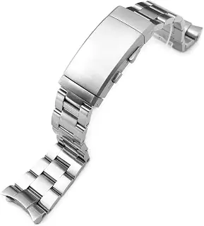 22mm メタル時計バンド オイスター ブレスレット for セイコー ダイバー SKX007他 | エクステンション ラチェットバックル