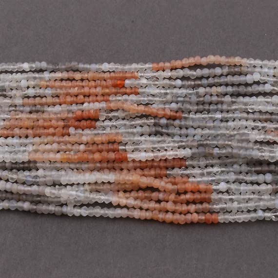 Multi Moon Stone perles 3mm sans défaut de perçage pour colliers fins réguliers