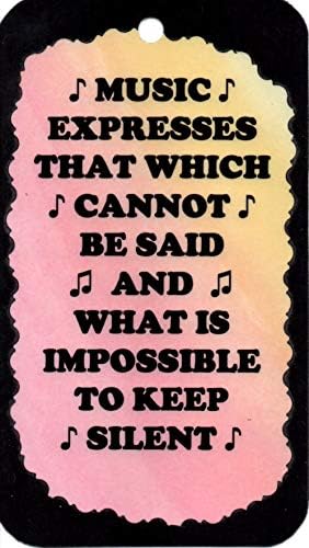 Set of 3 Music Notes Door Hanger, Wall Hanging Sign, Refrigerator Magnet. Musician, Band, Orchestra, Choir Gifts. 5103H Music Expresses That Which Cannot Be Said......... image 3